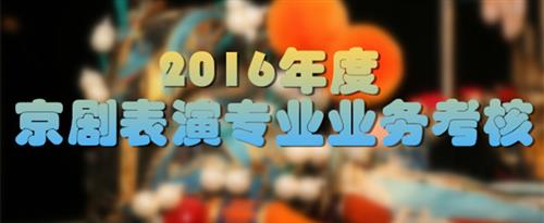 被操爽网站国家京剧院2016年度京剧表演专业业务考...